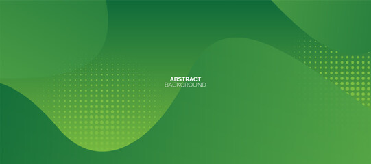 modern green dot and wavy background. abstract green fluid shapes. smooth green gradient curves. Futuristic concept. Suit for cover, brochure, presentation, flyer, web