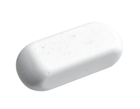  Smooth Oval White Eraser