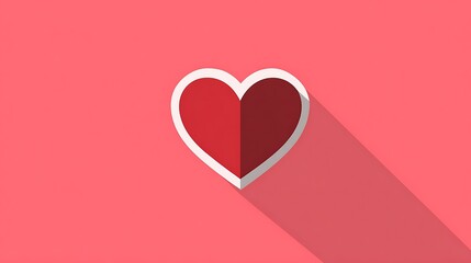 Vector icon of heart symbol representing love and affection in clean flat design