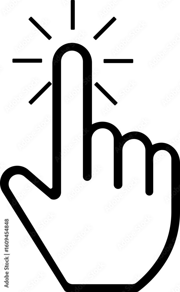 Fototapete Computer Cursors Mouse Click Pointer Icon Set and Computer Computer Mouse, Arrow Symbol, Icon Symbol, Computer Graphic, E-commerce Cursor icon click Outline and Solid Styles Easily editable SVG 10