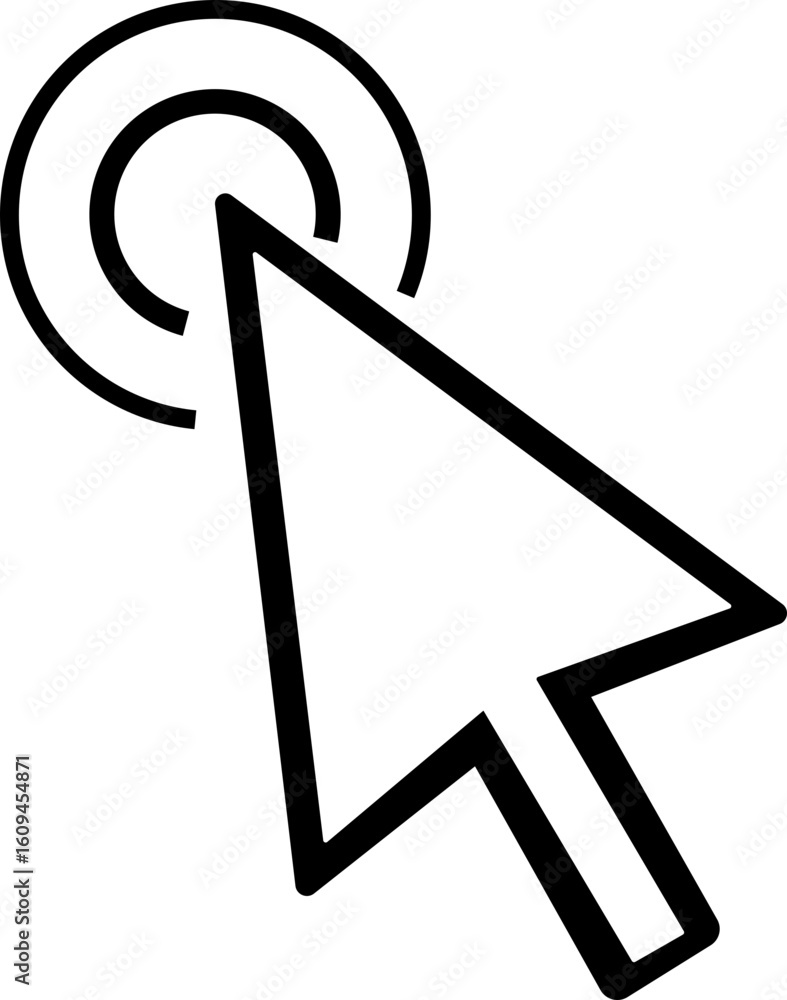 Fototapete Computer Cursors Mouse Click Pointer Icon Set and Computer Computer Mouse, Arrow Symbol, Icon Symbol, Computer Graphic, E-commerce Cursor icon click Outline and Solid Styles Easily editable SVG 10