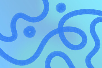 Abstract, blue on blue watercolor brush stroke on gradient background