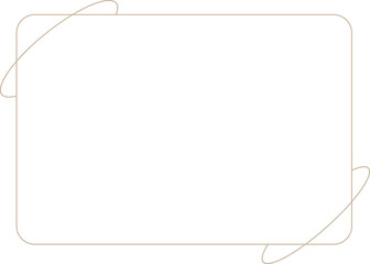 Minimalistic Monoline Frame with Orbiting Ring