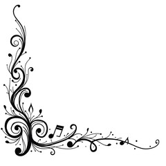Modern Music Logo with Artistic Wave Elements