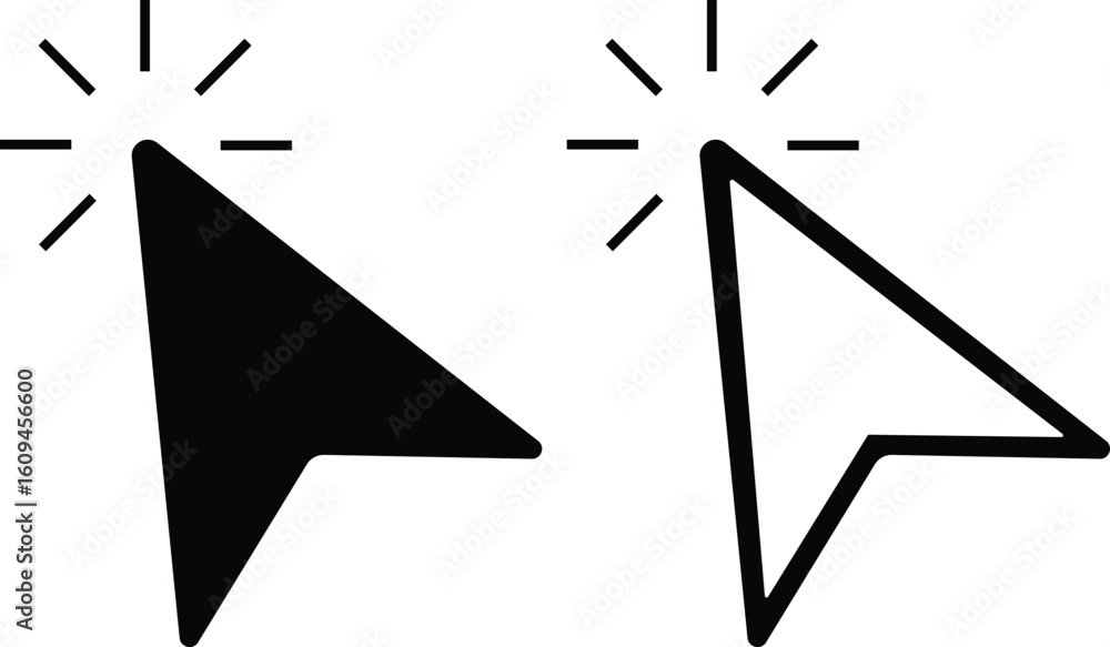 Fototapete computer cursors mouse click pointer icon set and computer computer mouse, arrow symbol, icon symbol