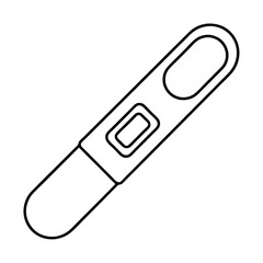 Minimalist Line Art Illustration of a Positive Pregnancy Test Stick Result