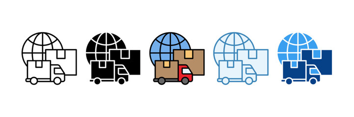 Logistics  Icon Set Multiple Style Collection