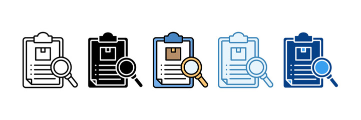 Inventory Audit  Icon Set Multiple Style Collection