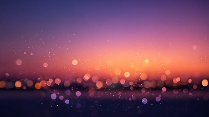 Vibrant sunset gradient from orange to violet with a bokeh effect