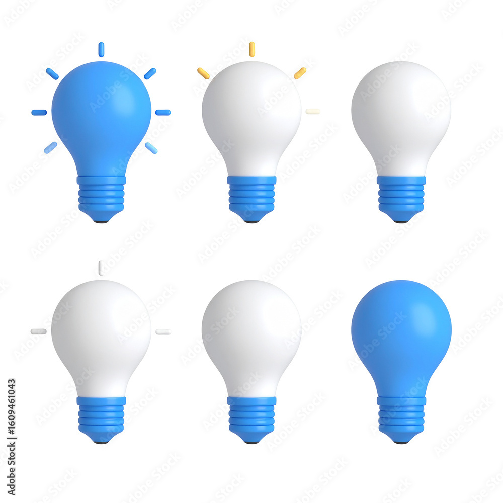 Aufkleber lightbulb evolution creative idea development and innovation on black background for web design