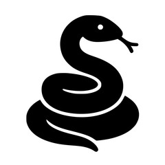Obraz premium Coiled Snake Icon Illustration
