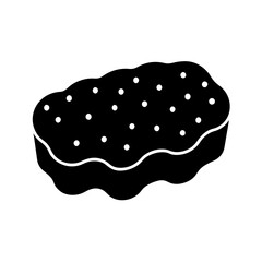 chocolate cake isolated on white