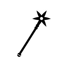 Wizard Staff Icon Vector Flat and Clean Look Isolated