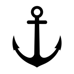 Anchor Silhouette Vector Flat and Clean Look Isolated