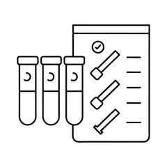 Prenatal Screening Illustration Test Tubes Checklist and Medical Examination Concept Design