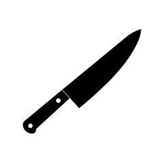 Chef Knife Silhouette Vector Flat and Clean Look