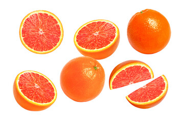 set of grapefruit isolated