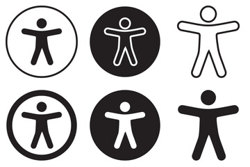 Inclusive Accessibility Icon Set – Disability, Wheelchair, Hearing, and Visual Aid Symbols Collection