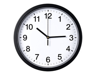 Black-Framed Wall Clock with Clean Face