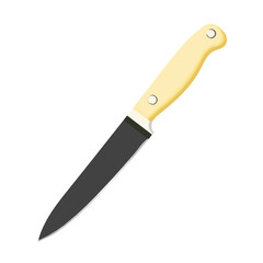 Minimalistic 2D flat icon featuring kitchen knife, clean vector design, simple illustration style, isolated on a white background, modern element in vector and EPS format. simple design set