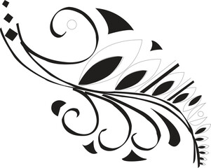Abstract Swirl Flourish Design