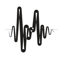 Set Audio equalizer black white icons flat isolated vector illustration Collection