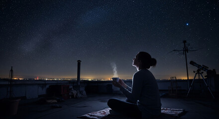 Slow Life Nighttime Serenity and Stargazing