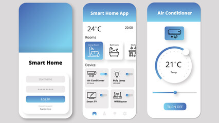 Smart Home Control Application Displayed on Smartphone