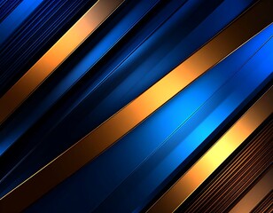Obraz premium Abstract diagonal stripes in blue and gold