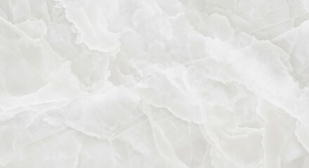 Obraz premium A detailed close-up of a luxurious white marble or onyx slab with soft, cloudy gray veining.