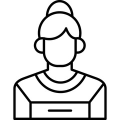 Female Soccer Player Icon Vector Element