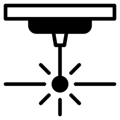 Laser Beam outline mixed icon