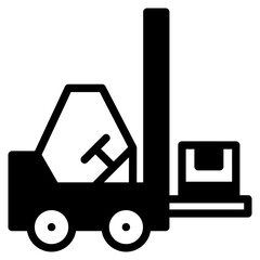 Forklift outline mixed icon