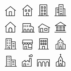 Fototapeta premium set of houses icons