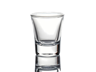 A CrystalClear Shot Glass on transparent background