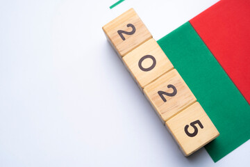 2025, Madagascar, Madagascar flag with date block, Concept, Important events for Madagascar the new...