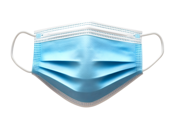 Medical mask isolated on transparent background. Png