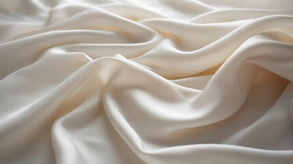 Obraz premium Creamy fabric folds soft texture silk satin