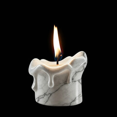 marble candle in the dark