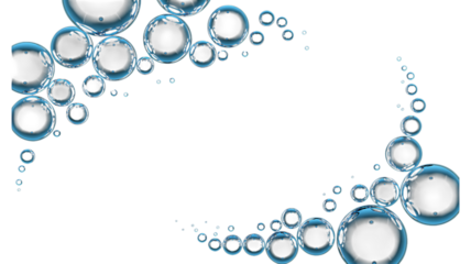 Elegant Abstract Background with Sparkling Blue Bubbles on Black Canvas Creates a Captivating Visual Display