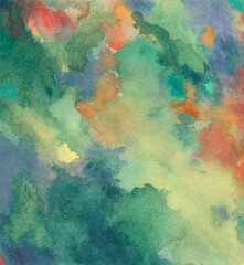 Artist-made painting. Colourful abstract background. Mixed media. Versatile artistic image for creative design projects: posters, banners, websites, cards, magazines, prints, wallpapers.