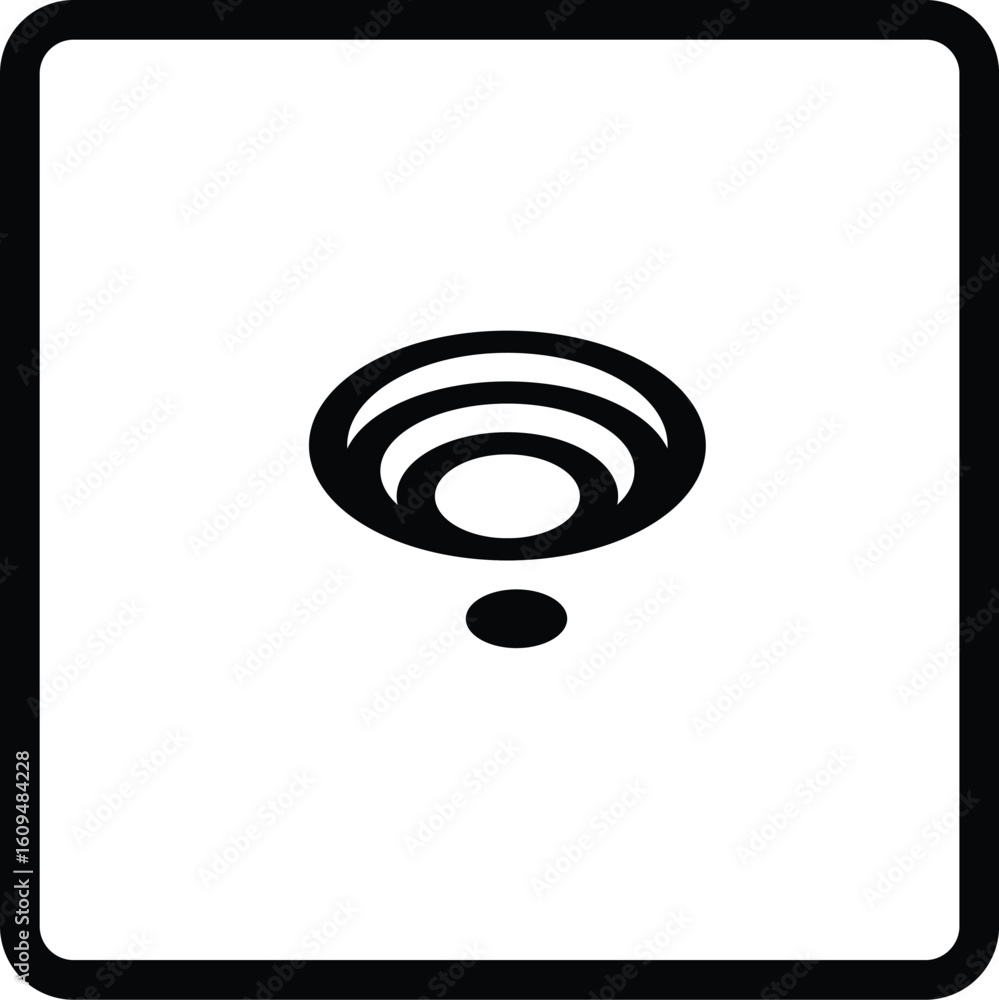 Poster clean outline icon representing wireless internet or wi-fi signal. ideal for web design, network set