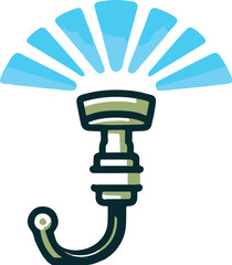 simple illustration of water sprinkler vector