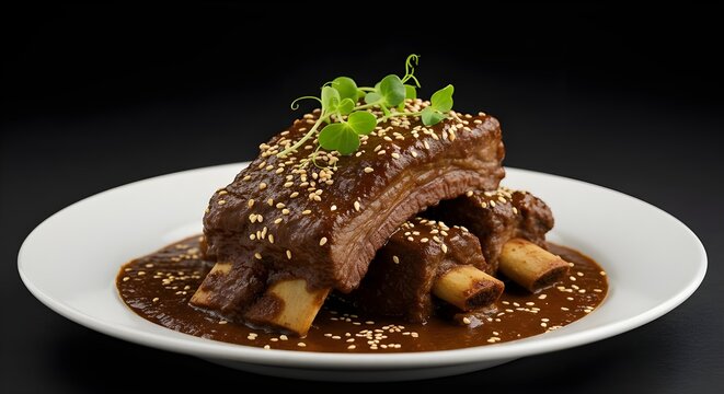 Traditional Mexican Mole de Espinazo&mdash;tender beef ribs simmered in rich, spicy mole sauce. A hearty, flavorful dish perfect for authentic food lovers.
