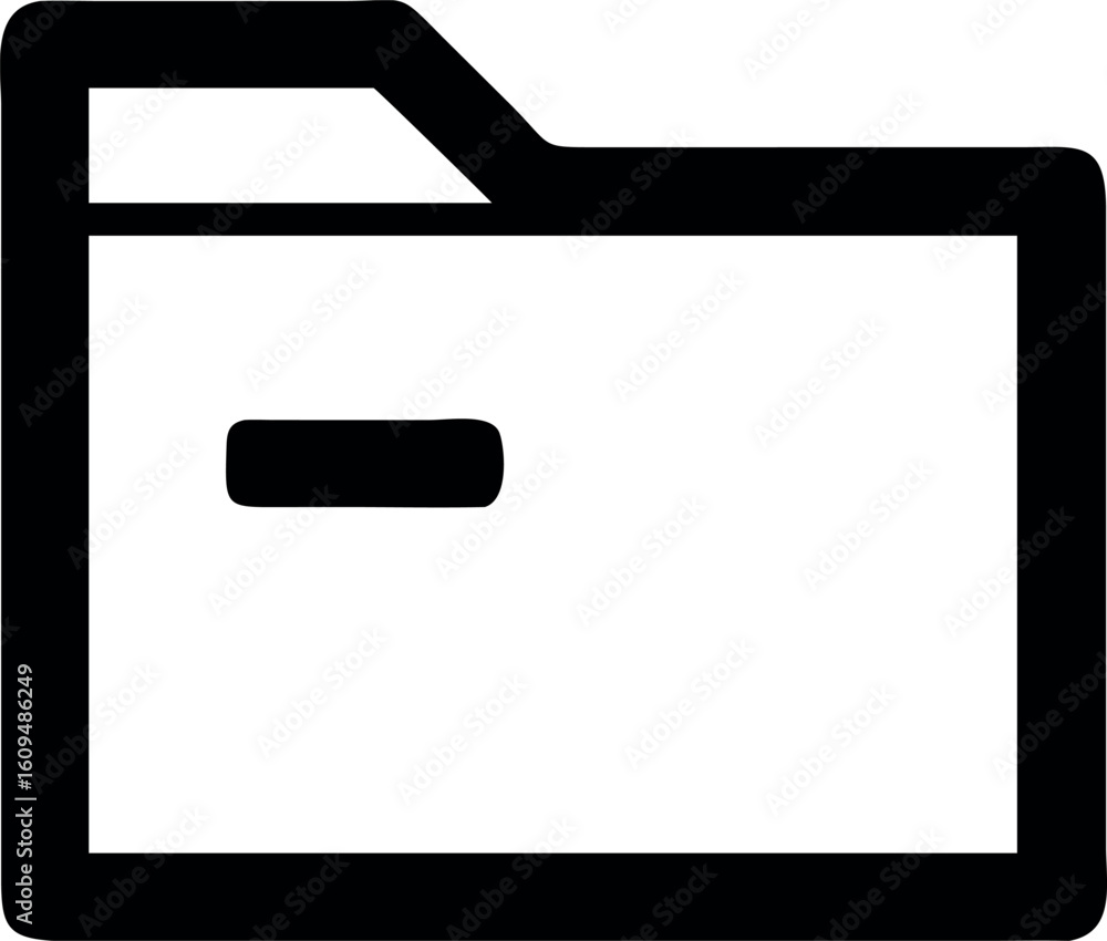 Fototapete simple folder icon design with color variations for user interface elements