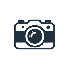 Vintage camera capturing a scenic landscape at sunset with vibrant colors in the background