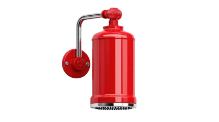 Emergency safety shower with pull chain background isolated on a Transparent background, PNG file.