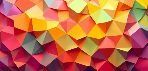 Obraz premium Intricate tessellation of overlapping polygons, vibrant color gradients, graphic, generative