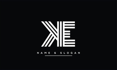 KE, EK, K, E Abstract Letters Logo Monogram