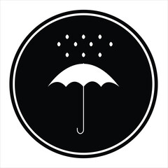Stay dry and prepared with this stylish umbrella icon, perfect for weather apps and safety messages